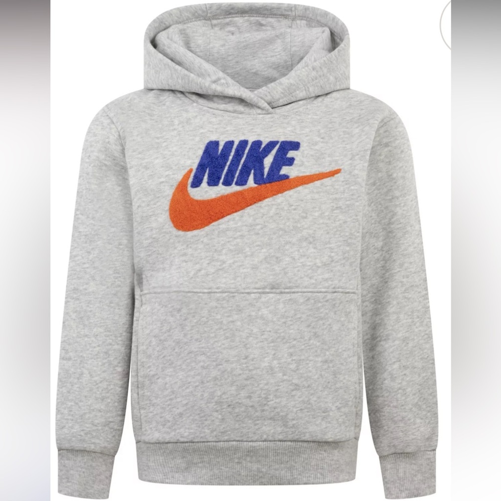 Nike Men’s Gray Hoodie with Fleece Logo